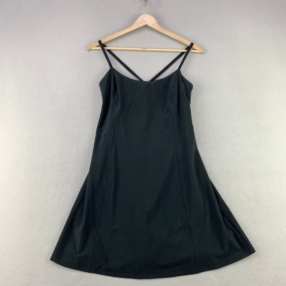 OFFLINE by Aerie Real Me Exercise Dress Women Medium Black Athletic Mini Builtin